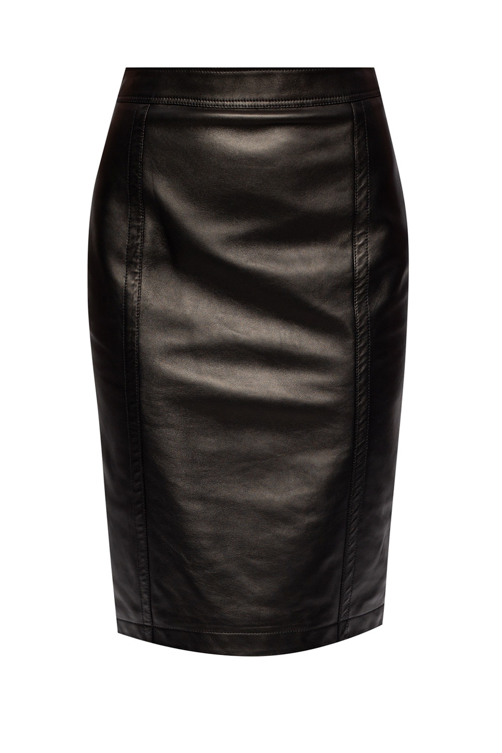 Ysl leather discount skirt